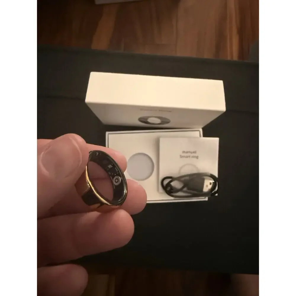 JRing Smart Ring Activity Tracker Heart Rate Monitor- Gold Size 7